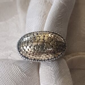 John Hardy Dot Ring in SS and 18k, Size 7.25